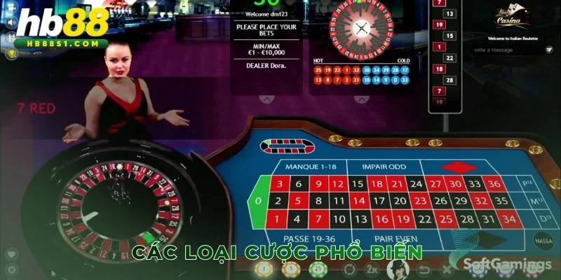 Các loại cược phổ biến tại sòng bạc trực tuyến